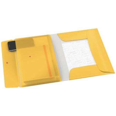Teczka z gumką i kieszonką Leitz Cosy, PP, żółta 46190019 SALE A4