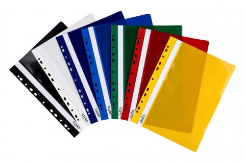 Skoroszyt DOTTS A4 twardy wpinany czerwony (10szt) SH-DOT-01-01