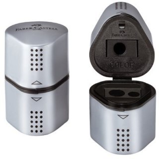 Temperówka GRIP 2001 Trio Srebrna FABER-CASTELL 183800